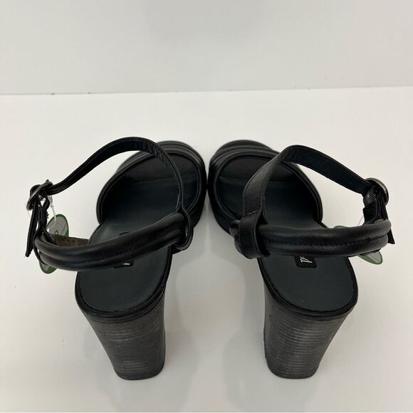 PAUL GREEN Leslie Platform Sandal In Black Leather Size 8.5 NEW - Picture 9 of 14